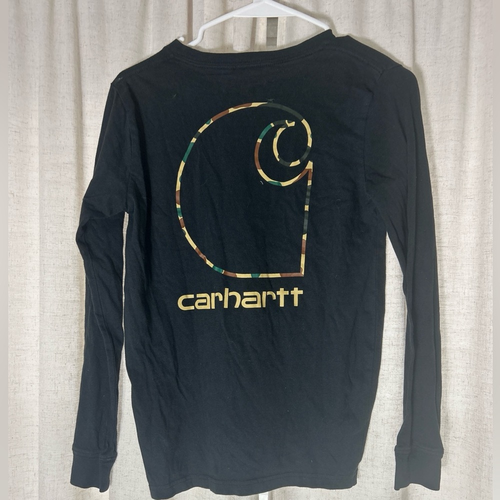 Carhartt Black Long Sleeve with Multicolor Logo